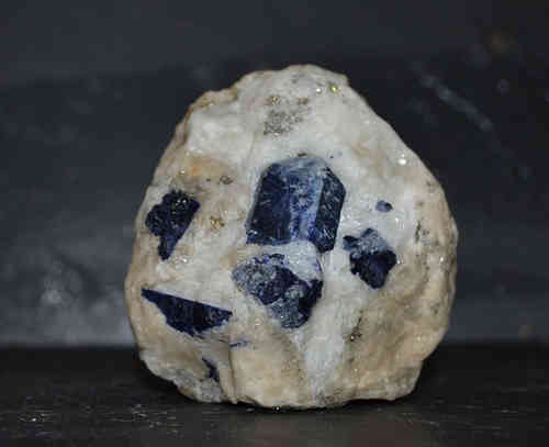 Lasurite crystals in marble Afghanistan Sar-e-sang