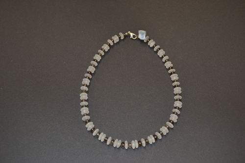 Noble stone necklace Smoky Quartz Rock Crystal
