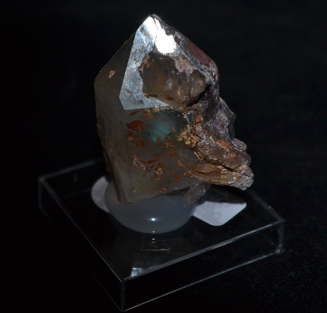 Bergkristall mit Ajoit Messina Mine Südafrika