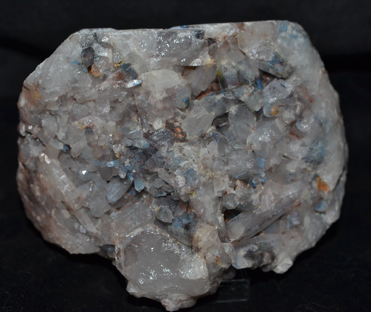 Bergkristall mit Papagoit Messina Mine Südafrika