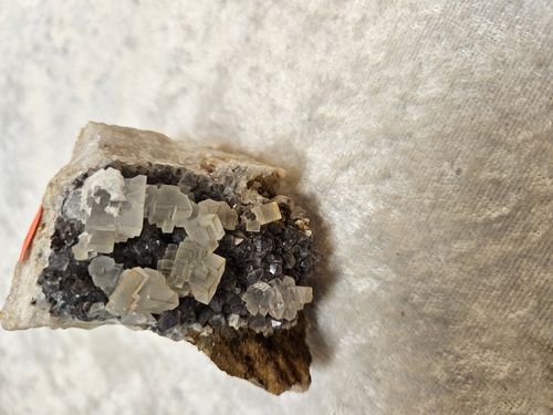 Fluorit Quarz auf Baryt Freiberg Erzgebirge